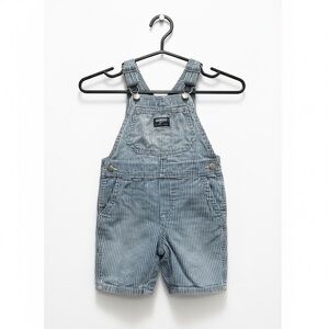 4/20 🥳OshKosh B’gosh Railroad Stripe Short Overalls | 24M
